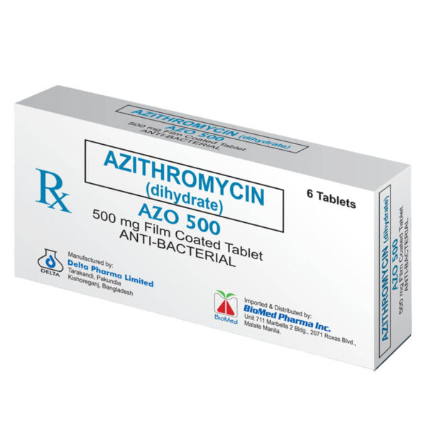 AZO 500 Tablet (Azithromycin 500 mg), 6's [PRESCRIPTION NEEDED ...